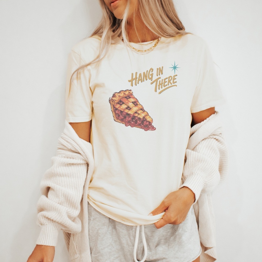 Cherry Pie Hang in There Vintage Style Tee